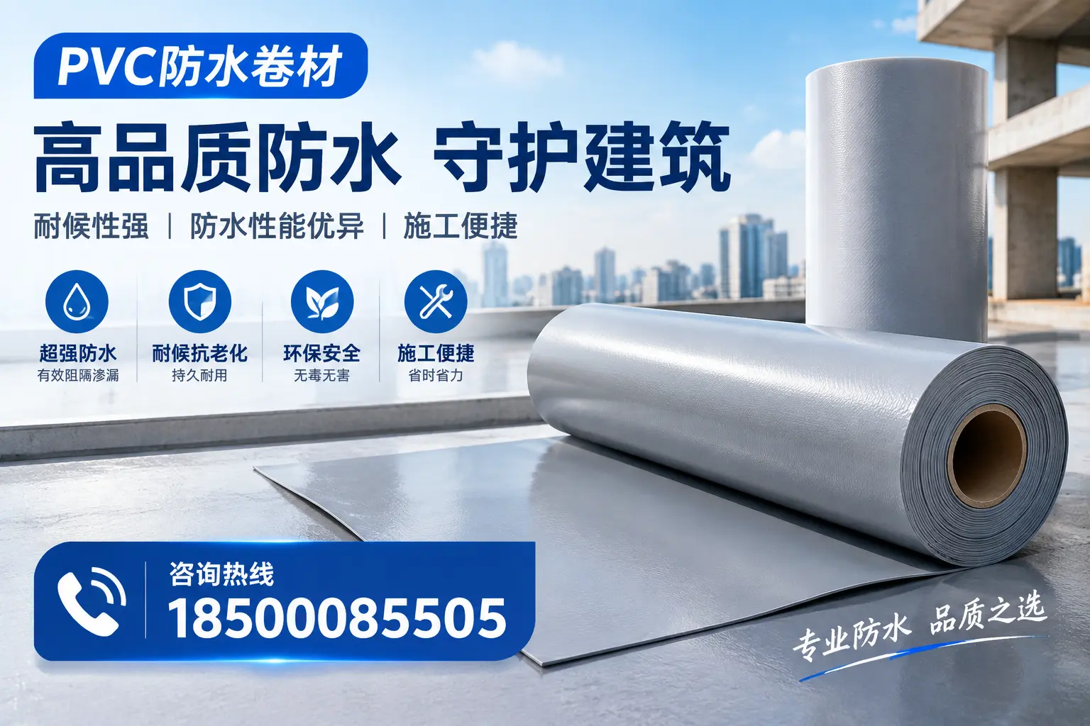 PVC防水卷材的防水效果评测，适合朝阳的科学依据